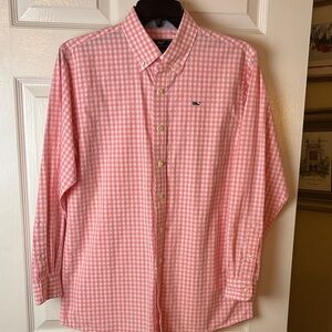 Vineyard Vines Pink Gingham Button-Down Shirt